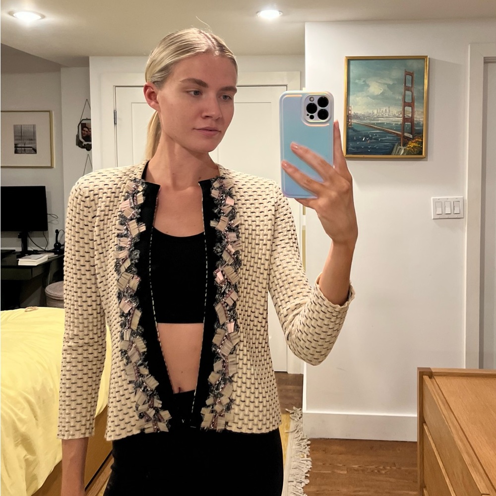 Carolina Herrera XS sweater with embellishments